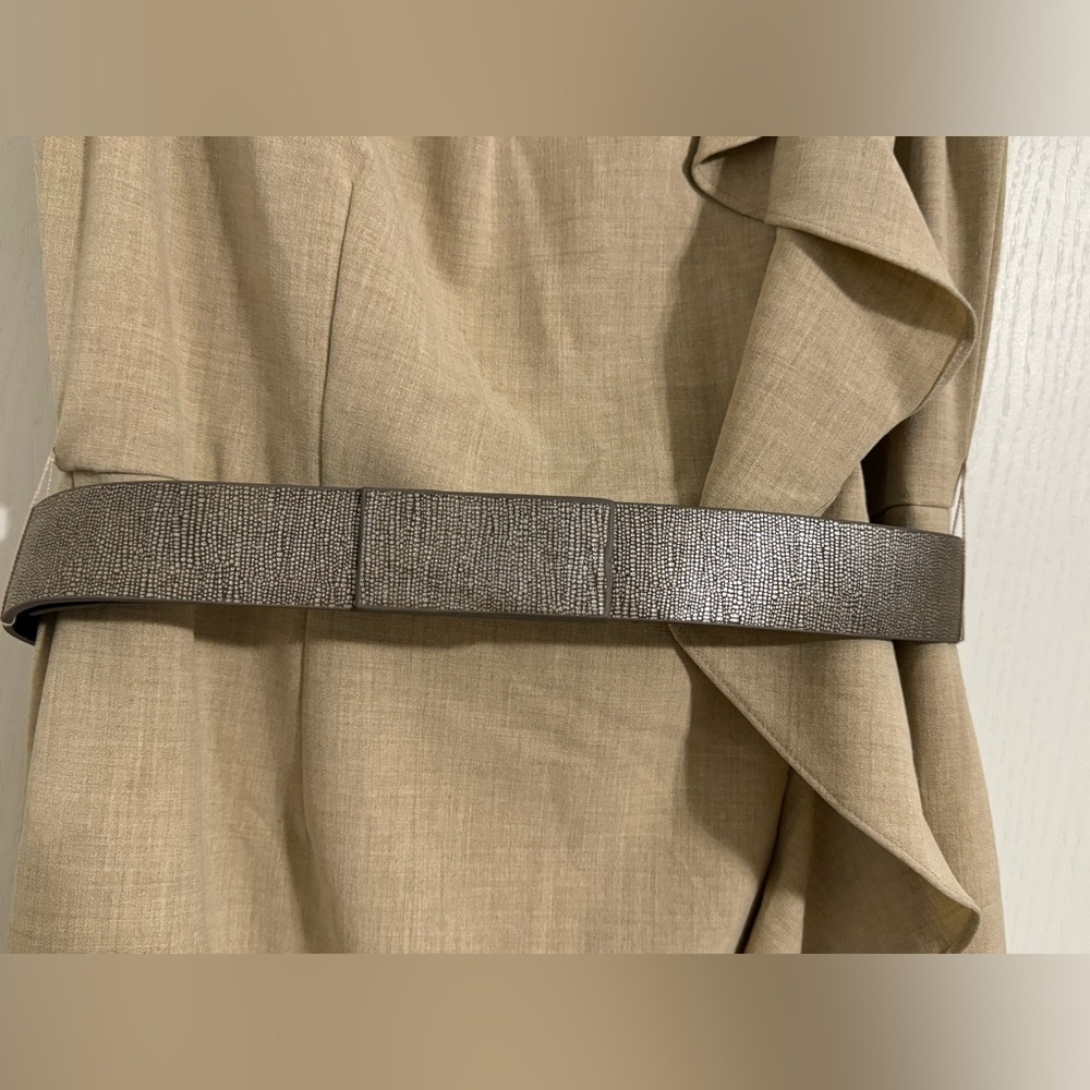 Calvin Klein Tan Ruffle Sheath Dress - Picture 3 of 6
